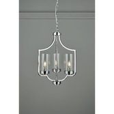 Photograph: Laura Ashley LA3732582-Q Joseph Polished Chrome 3 Light Pendant With Clear Glass Shades