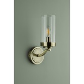 Photograph: Laura Ashley LA3732596-Q Joseph Antique Brass Wall Light With Clear Glass Shade