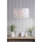 Photograph: Laura Ashley Meadow Nature Inspired 38cm Blue Cotton Drum Shade
