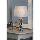 Photograph: Laura Ashley Nicholas Smoked Glass Table Lamp Complete With Polished Chrome Metalwork - Base Only