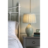 Photograph: Laura Ashley Picardie Green Ceramic Table Lamp With Polished Chrome Metalwork - Base Only