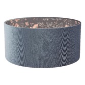 Photograph: Laura Ashley Portia Drum Shade Blue Velvet 45cm/18