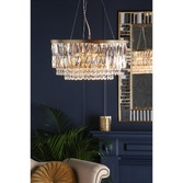 Photograph: Laura Ashley Rhosill 4 Light Antique Brass Crystal Pendant Light - LA3756207-Q