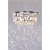 Photograph: Laura Ashley Rhosill 4 Light Pendant Crystal and Aged Pewter