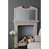 Photograph: Laura Ashley Rossett Over Mantle Mirror With Grey Detail Edging