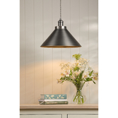 Photograph: Laura Ashley Rufus Pendant Industrial Nickel