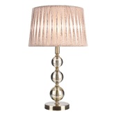 Photograph: Laura Ashley Selby Grande Large Table Lamp In Antique Brass With Amber Glass Spheres - Base Only