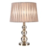 Photograph: Laura Ashley Selby Grande Small Table Lamp In Antique Brass With Amber Glass Spheres - Base Only