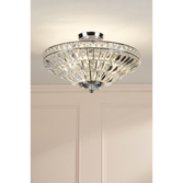 Photograph: Laura Ashley Vienna 3 Light Semi-Flush Polished Chrome and Crystal