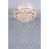 Photograph: Laura Ashley Vienna Polished Chrome 3 Light Flush Crystal Ceiling Light