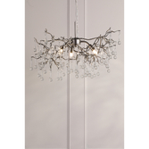 Photograph: Laura Ashley Willow 3 Light Pendant Satin Pewter and Crystal