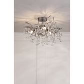 Photograph: Laura Ashley Willow 3 Light Semi-Flush Satin Pewter and Crystal