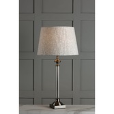 Photograph: Laura Ashley Winston Clear Glass Table Lamp With Antique Chrome Metalwork - Base Only