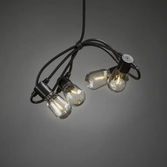 Photograph: Light Set 20 Clear Bulbs, Amber Led, Black Wire, IP20 trafo