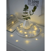 Photograph: Light Set 40 Warm White Led, Silver Wire, Indoor 6h Timer BO