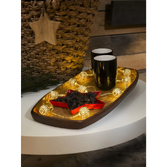 Photograph: Light Set of Small Gold Metal Balls 10 Warm White Led B/O