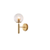 Photograph: Lorelei Single Wall Light Brushed Brass With Clear Glass Globes