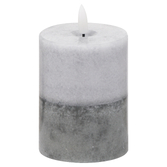 Photograph: Luxe Stone Two Tone Effect LED Candle Natural Glow 3x4