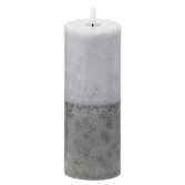 Photograph: Luxe Stone Two Tone Effect LED Candle Natural Glow 3x8