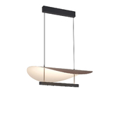 Photograph: Mantra Abisal Black/Dark Wood Linear Pendant: 28W LED: 3000K: 3380lm: Triac Dimmable
