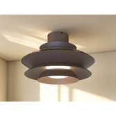 Photograph: Mantra Aconcagua White/Wood Finish Led Ceiling Fan Light Complete With Remote Control - 3000K-5000K Adjustable