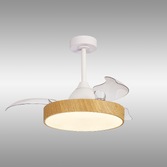 Photograph: Mantra Alaska 45W Wood Led Ceiling Fan Light Controllably Via Remote Or App - 2700K - 5000K