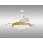 Photograph: Mantra Alaska 60W Wood Led Ceiling Fan Light Controllably Via Remote Or App - 2700K - 5000K