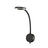 Photograph: Mantra Boavista Ring Head Black Adjustable Switched Bedside Led Reader Wall Light - 3000K