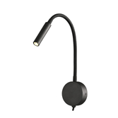 Photograph: Mantra Boavista Round Headed Black Adjustable Switched Bedside Led Reader Wall Light - 3000K