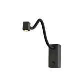 Photograph: Mantra Boavista Square Headed Black Adjustable Switched Bedside Led Reader Wall Light - 3000K