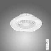 Photograph: Mantra Boreal White LED Ceiling Light With Built-In Reversible Fan C/W Remote Control