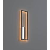 Photograph: Mantra Boutique Medium LED Rectangular Wall Light Black - 3000K