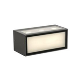 Photograph: Mantra Cancun Dark Grey Led Rectangular Wall Light - IP65 - 3000K