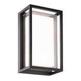 Photograph: Mantra Chamonix Rectangular LED Exterior Wall Light Dark Grey - 3000K, IP65