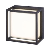 Photograph: Mantra Chamonix Square LED Exterior Wall Light Dark Grey - 3000K, IP65