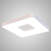 Photograph: Mantra Coin Large Square LED Flush Ceiling Light White Complete With Remote Control - 2700K-5000K Tuneable