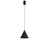 Photograph: Mantra Cono 18cm Black Metal Single Led Pendant Light - 3000K