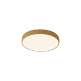 Photograph: Mantra Cumbuco II 38CM Round Wood Effect Flush Led Bulkhead Light - CCT SWITCHABLE 2700K/3300K/4000K