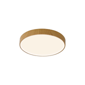 Photograph: Mantra Cumbuco II 50CM Round Wood Effect Flush Led Bulkhead Light - CCT SWITCHABLE 2700K/3300K/4000K