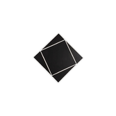 Photograph: Mantra Dakla Black Large Square Flush Led Wall/Ceiling Light - 3000K