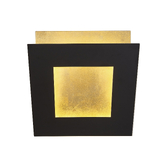 Photograph: Mantra Dalia Black And Gold Square Large Led Wall Light - M8120 - 3000K