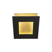 Photograph: Mantra Dalia Black And Gold Square Medium Led Wall Light - M8116 - 3000K