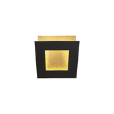 Photograph: Mantra Dalia Black And Gold Square Small Led Wall Light - M8112 - 3000K