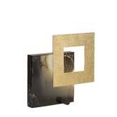 Photograph: Mantra Dalia M8520 Gold/Black Marble Square Led Table Lamp - 3000K