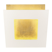 Photograph: Mantra Dalia White And Gold Square Extra Large Led Wall Light - M8144 - 3000K