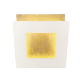 Photograph: Mantra Dalia White And Gold Square Large Led Wall Light - M8119 - 3000K