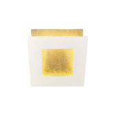 Photograph: Mantra Dalia White And Gold Square Medium Led Wall Light - M8115 - 3000K