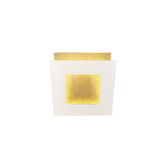 Photograph: Mantra Dalia White And Gold Square Small Led Wall Light - M8111 - 3000K