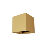 Photograph: Mantra Davos 12W Square Gold Led Adjustable Wall Light - IP54 - 3000K