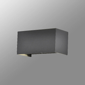 Photograph: Mantra Davos Rectangle Anthracite Adjustable Up And Down Dimmable Led Exterior Wall Light - 2700K - IP54